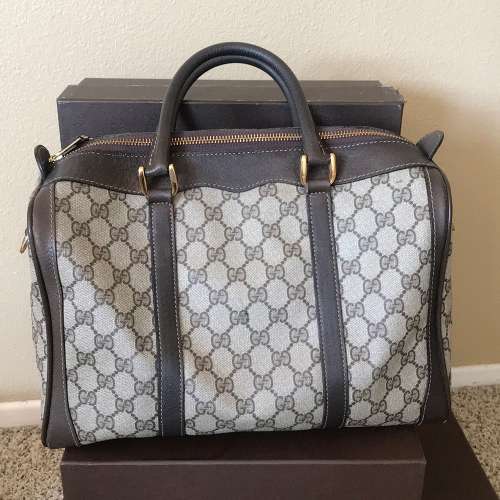 Monogram Gucci bag,